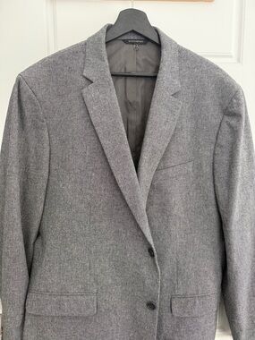 Banana Republic Gray Men's Wool-Blend Blazer - Size 48 Regular
